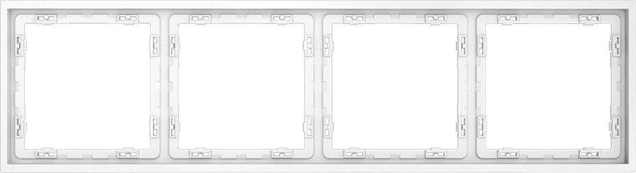 Рамка на 4 поста (белый матовый) Voltum S70 VLS100402