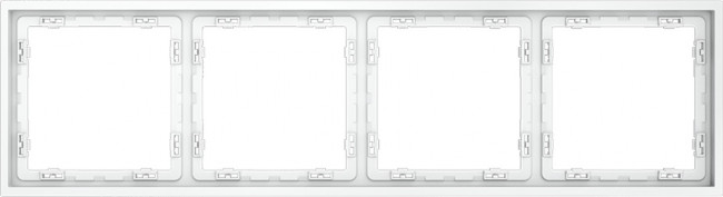 Рамка на 4 поста (белый матовый) Voltum S70 VLS100402