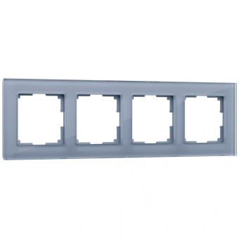 Рамка на 4 поста Favorit (серый,стекло) Werkel W0041115 (a050966) Рамка на 4 поста Favorit (серый,стекло) Werkel W0041115 (a050966)