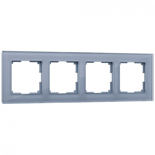 Рамка на 4 поста Favorit (серый,стекло) Werkel W0041115 (a050966)
