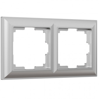 Рамка на 2 поста Fiore (серебряный) Werkel W0022206 (a051024) Рамка на 2 поста Fiore (серебряный) Werkel W0022206 (a051024)