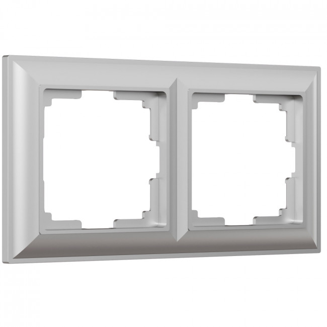Рамка на 2 поста Fiore (серебряный) Werkel W0022206 (a051024)