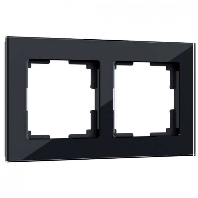 Рамка на 2 поста Favorit (черный,стекло) Werkel W0021108 (a051439)