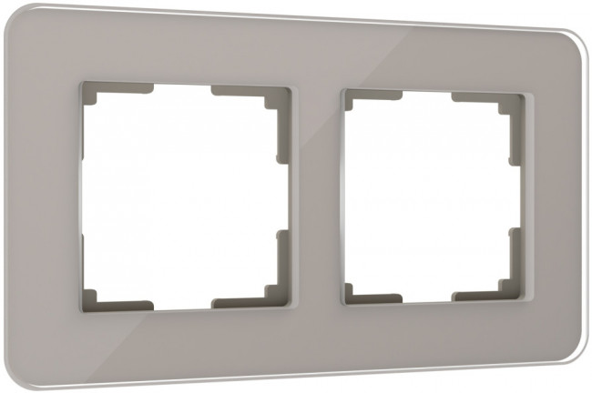Рамка на 2 поста Elite (дымчатый, стекло) Werkel W0022417 (a057875)