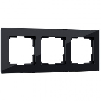 Рамка на 3 поста Favorit (черный,стекло) Werkel W0031108 (a051440) Рамка на 3 поста Favorit (черный,стекло) Werkel W0031108 (a051440)