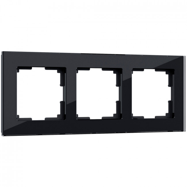 Рамка на 3 поста Favorit (черный,стекло) Werkel W0031108 (a051440)