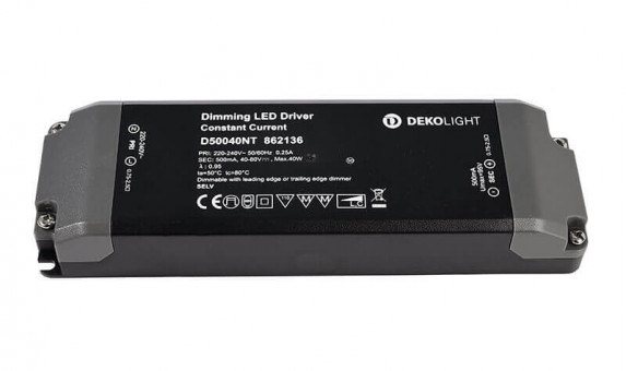 Драйвер Deko-Light D50040NT40-80V 40W IP20 0,5A 862136 Драйвер Deko-Light D50040NT40-80V 40W IP20 0,5A 862136