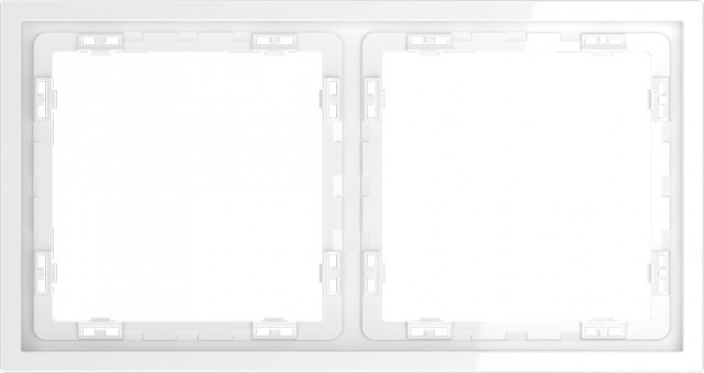 Рамка на 2 поста (белый глянцевый) Voltum S70 VLS100201