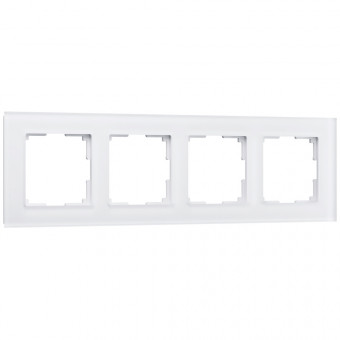 Рамка на 4 поста Favorit (белый матовый,стекло) Werkel W0041105 (a051288) Рамка на 4 поста Favorit (белый матовый,стекло) Werkel W0041105 (a051288)
