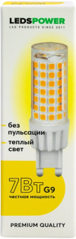 Лампочка светодиодная G9 7Вт 3000K LEDS POWER 007052