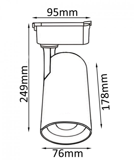 Cветильник трековый однофазный Crystal Lux CLT 0.31 006 30W BL