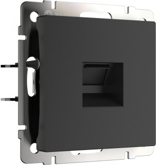 Розетка Ethernet RJ-45 (черный матовый) Werkel W5120108