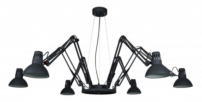 Подвесная люстра паук Arte Lamp Ragno A2043SP-6BK