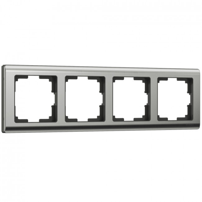 Рамка на 4 поста Metallic (глянцевый никель) Werkel W0041602 (a051004)