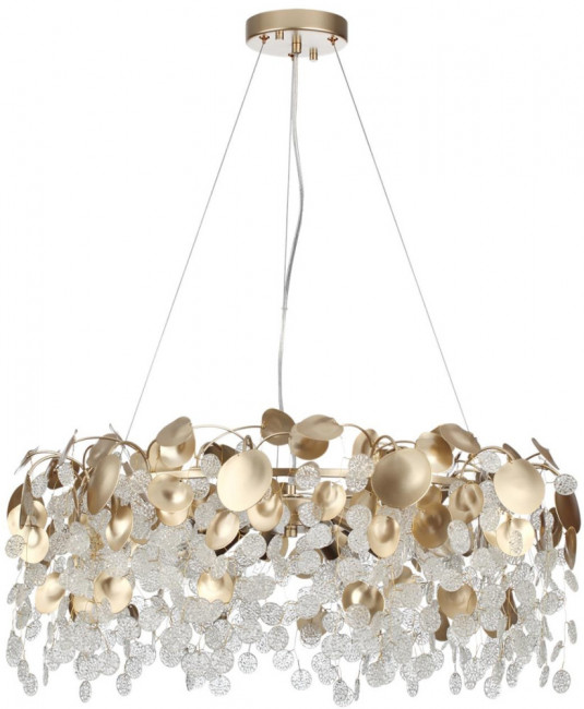 Подвесная люстра Odeon Light Coins 5104/10 золотистый/прозрачный металл/стекло E14 10*40W 220В