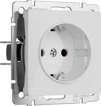 Розетка с заземлением и шторками (белый акрил) Werkel W1171141 (a064012) Розетка с заземлением и шторками (белый акрил) Werkel W1171141 (a064012)