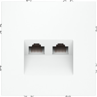 Розетка двойная Ethernet RJ-45 (белый матовый) Voltum S70 VLS060202