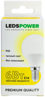 Лампочка светодиодная E14 8Вт 4000K LEDS POWER 006741