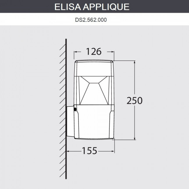 Настенный уличный светильник IP55 Fumagalli Elisa DS2.562.000.WXD1L