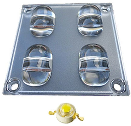 Блок линз STB 4 (130x60°, 4 LED) (Turlens) 013487